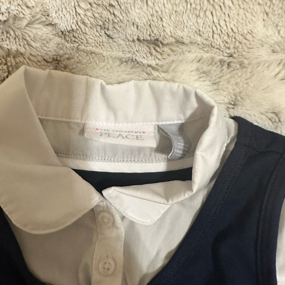 Little Girl Navy  Uniform Dress - Picture 3 of 4